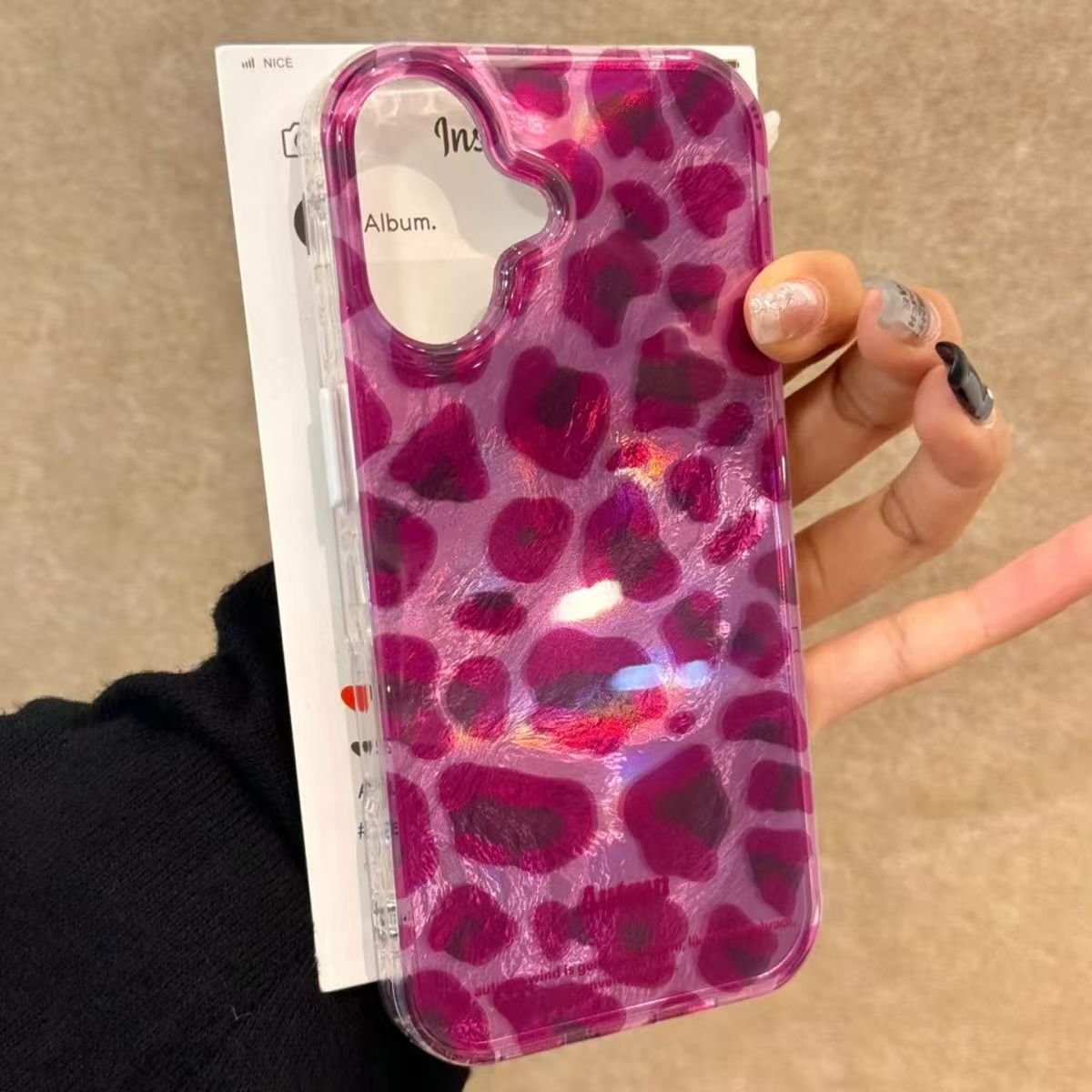 Phone Cases Red - Фиолетовый чехол с леопардовым принтом для