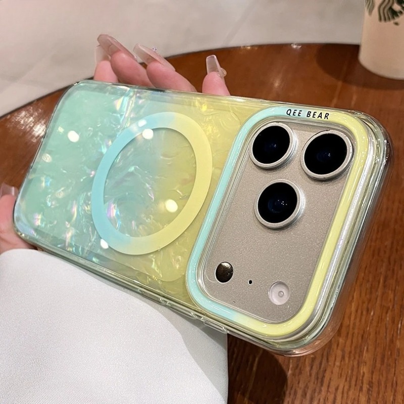 Gradient Color Case - Градиентный радужный чехол с узором ракушки