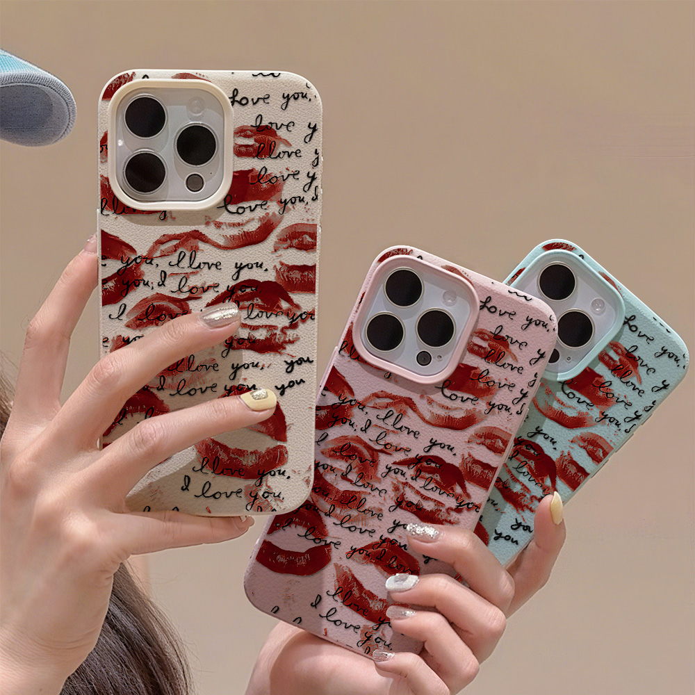 Phone Cases Red - Ярко-красный кожаный чехол для телефона с