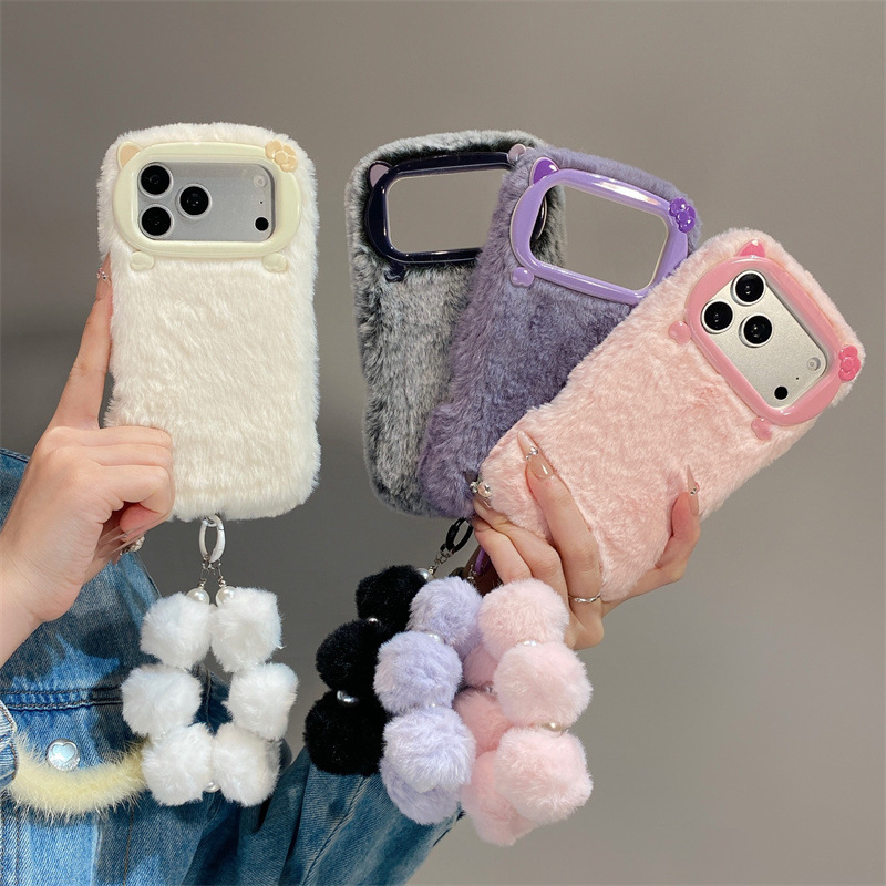 Роскошный однотонный плюшевый  – обзор и цена Phone Cases Iphone 17 Pro