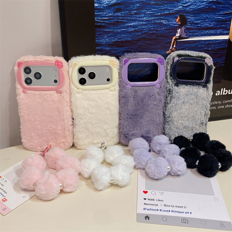 Роскошный однотонный плюшевый  – обзор и цена Phone Cases Iphone 17 Pro